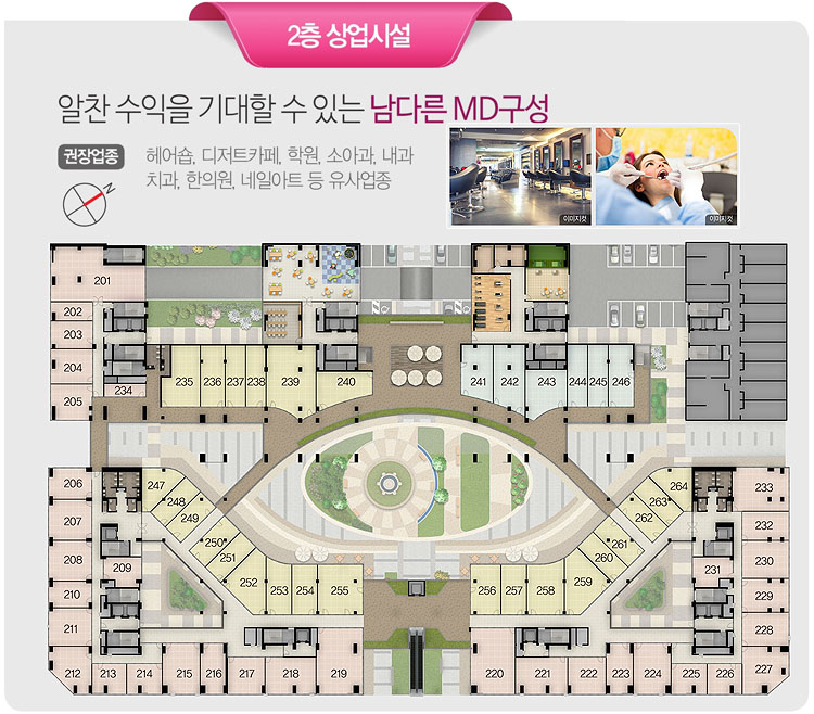 민락 중흥S클래스 트와이스 평면도_상업시설이미지2F